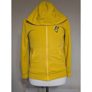 Save The Duck Logo Print Full Zipped Yellow Hoodie Jacket Girls Size 14Y USED